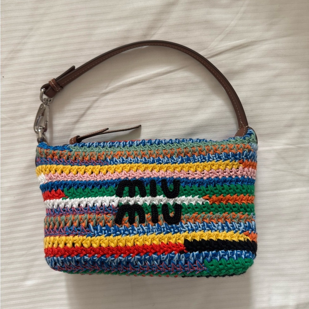 Miu Miu Rainbow Crochet Bag
